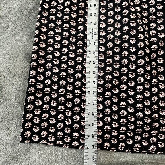 J. Crew Factory Floral Pull On Skirt 3X 3XL Front Slit Lined - Picture 6 of 8